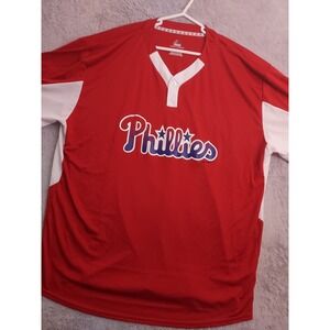 Philadelphia Phillies Warm Up Jersey Men 3XL Majestic Cool Base Red MLB Baseball